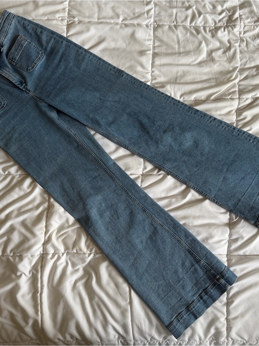 & Other Stories Women’s High Rise Trouser Jeans in Mid Blue Wash